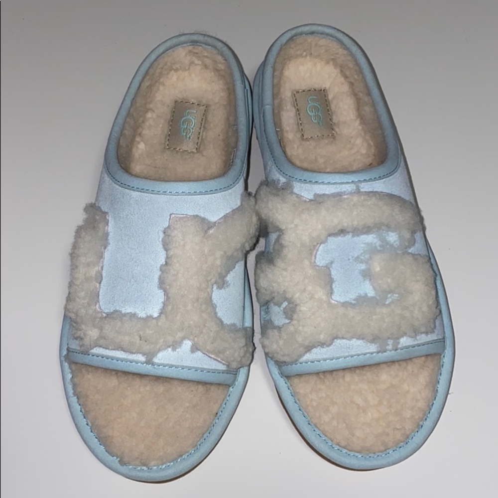 AUTH NWOB UGG SLIDE SLIPPER LIGHT BLUE US6